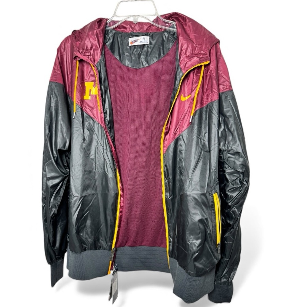 NWT Nike Minnesota Golden Gophers Windbreaker Jacket 2XL NCAA Team Summer - Picture 9 of 16